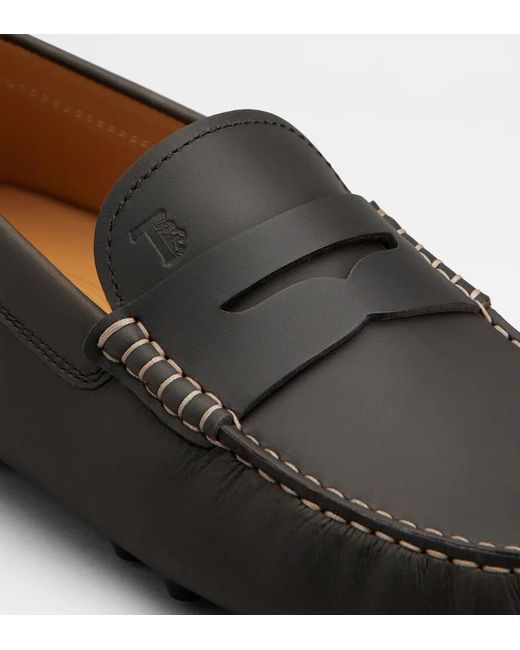 Tod's Black Round-Toe Loafers for men