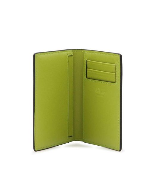 Mulberry Black Colour-Block Card Wallet for men