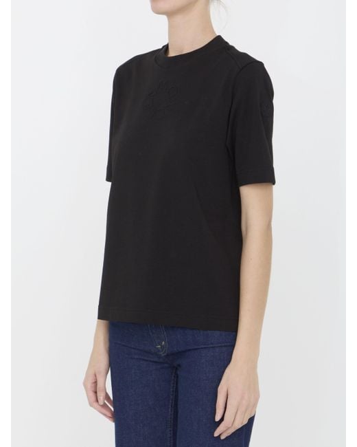 Moncler Black Short-Sleeved T-Shirt
