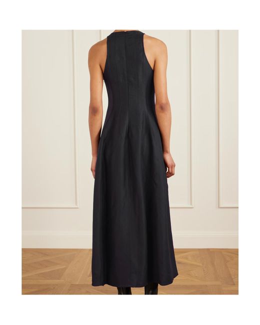 Brunello Cucinelli Black Round Neck Sleeveless Dress