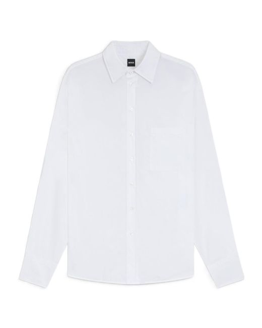 Boss White Pocket-Detail Shirt