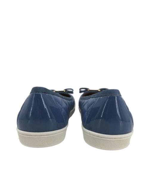 Ferragamo Blue Logo Flats