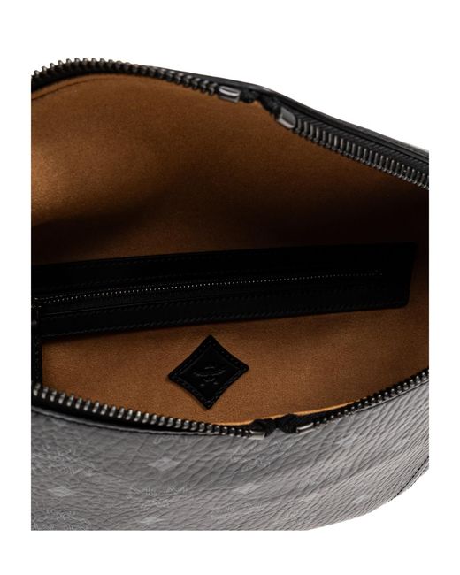MCM Black Small Diamant 3D Crossbody Bag for men