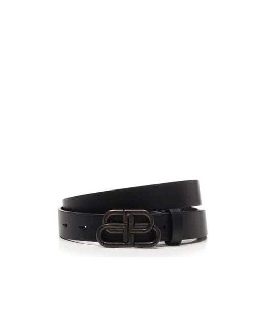 Balenciaga Black Bb Buckle Belt