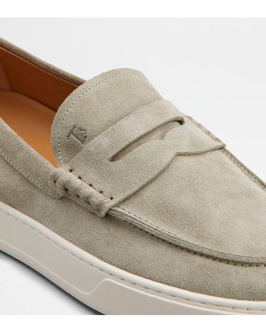 Tod's Gray Torba Slip-On Loafers for men