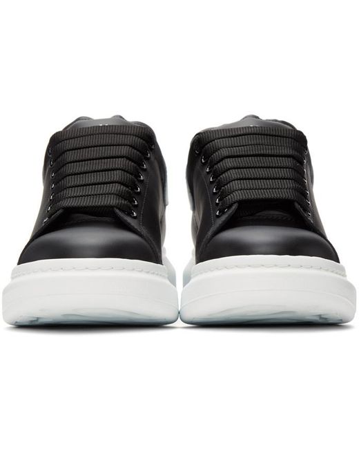 McQueen Black Oversized Low-Top Sneakers for men