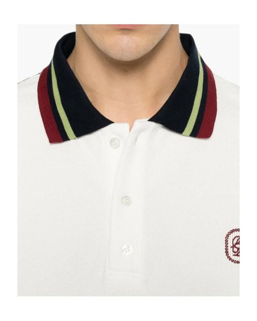 Drole de Monsieur White Short-Sleeved Polo Shirt for men
