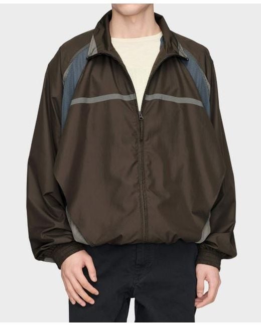 Maison Margiela Brown Panelled Zip-Up Jacket for men
