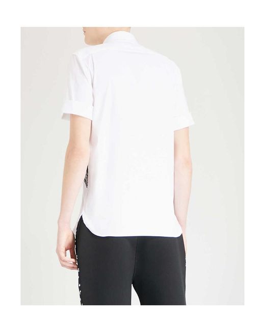 Neil Barrett White Short-Sleeved Lapel Shirt for men