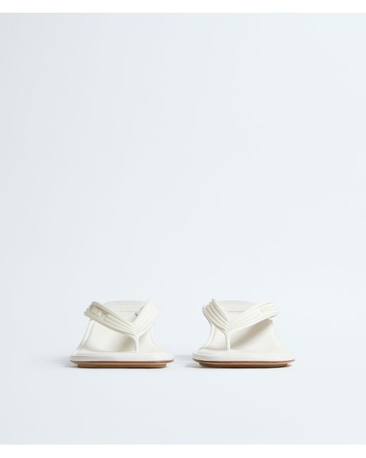 Bottega Veneta White Sampieri Thong