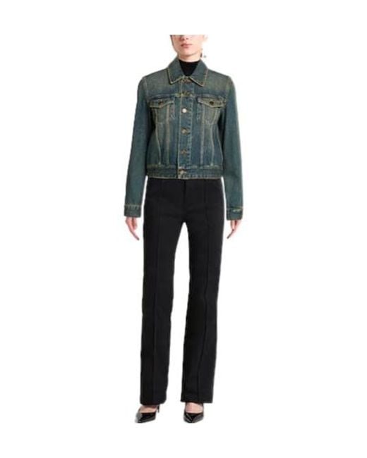 Saint Laurent Blue Denim Long-Sleeve Jacket