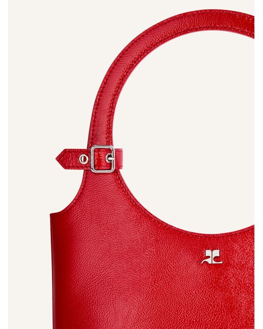 Courreges Red Courrèges Holy Naplack Zipped Tote Bag