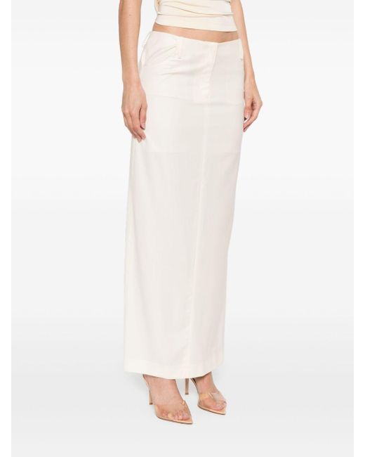AYA MUSE White Twill Maxi Skirt
