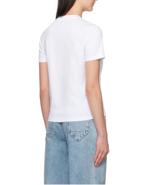 Lanvin White Embroidered Logo T-Shirt