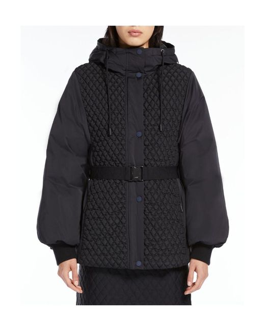 Weekend by Maxmara Black Hooded Down Jacket