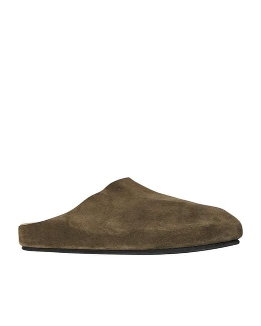 The Row Brown Hugo Open Back Slides