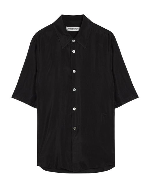 Our Legacy Black Satin Shirt for men