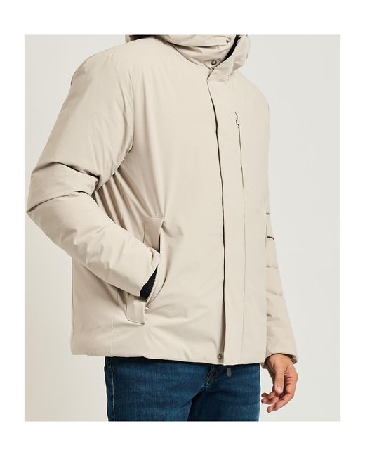 Save The Duck Natural Logo-Patch Padded Jacket for men