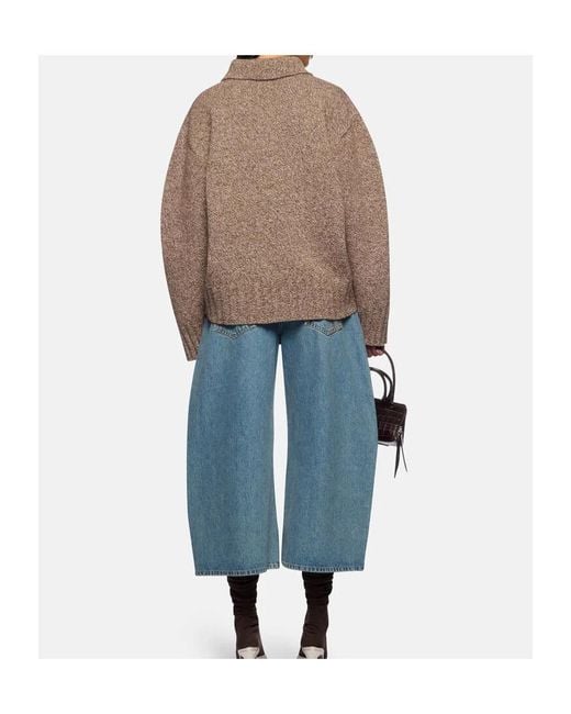 The Attico Brown Wool & Cashmere Cardigan