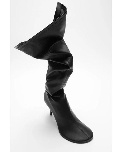 Acne Black Slouchy Leather Boots