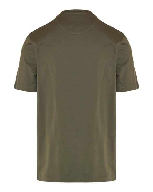 Brioni Green Short-Sleeved T-Shirt for men
