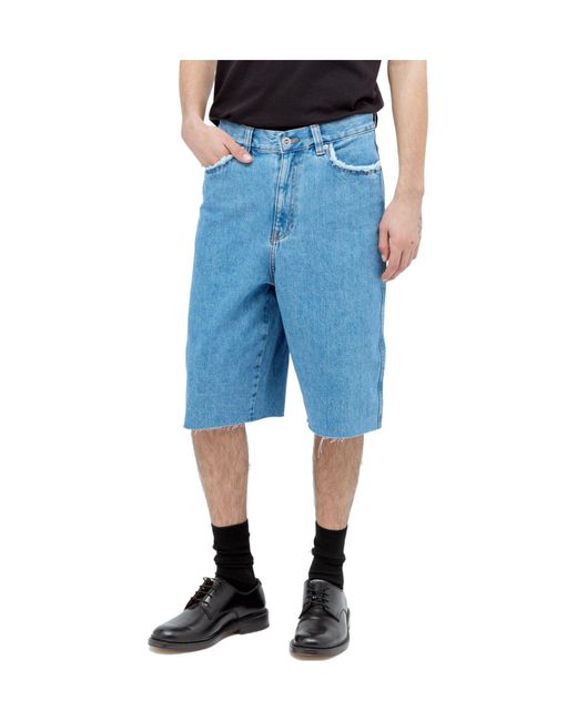 A.P.C. Blue Oakland Denim Shorts for men