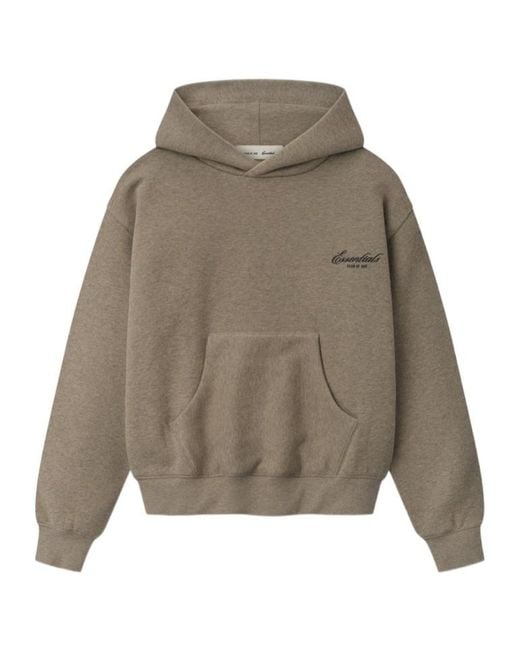 Fear Of God Gray Logo-Print Hoodie