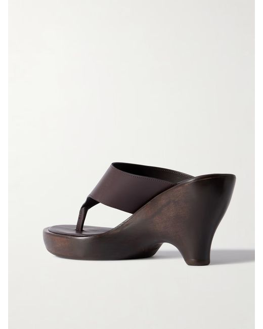 Zimmermann Brown Wild Wedge Leather Platform Sandals