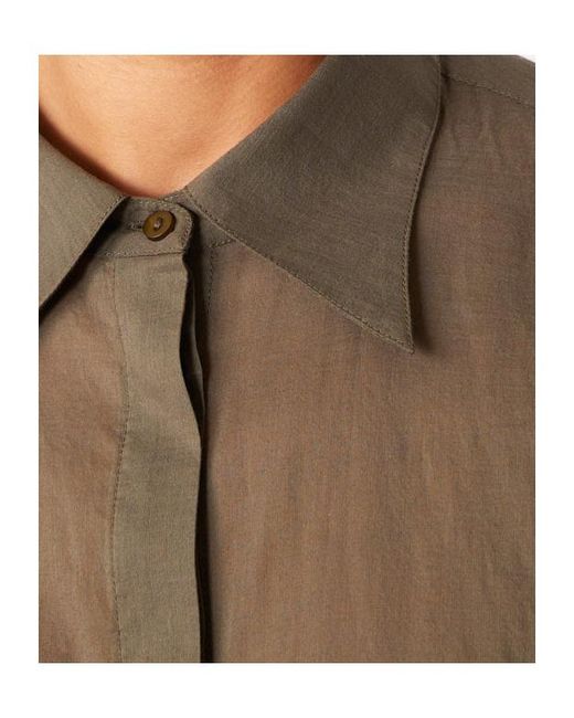 Officine Generale Brown Translucent Shirt