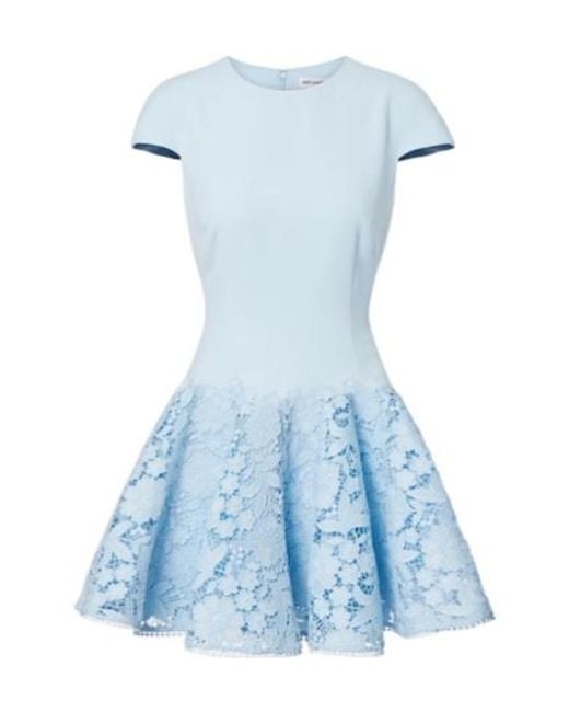 Self-Portrait Blue Lace Minidress