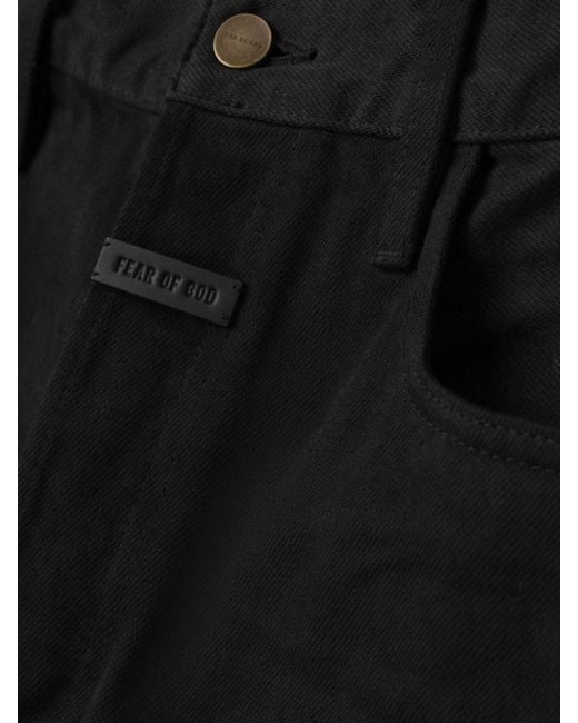 Fear Of God Black Rinsed-Effect Jeans for men