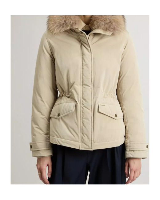 Woolrich Natural Grace Fur-Neck Padded Jacket