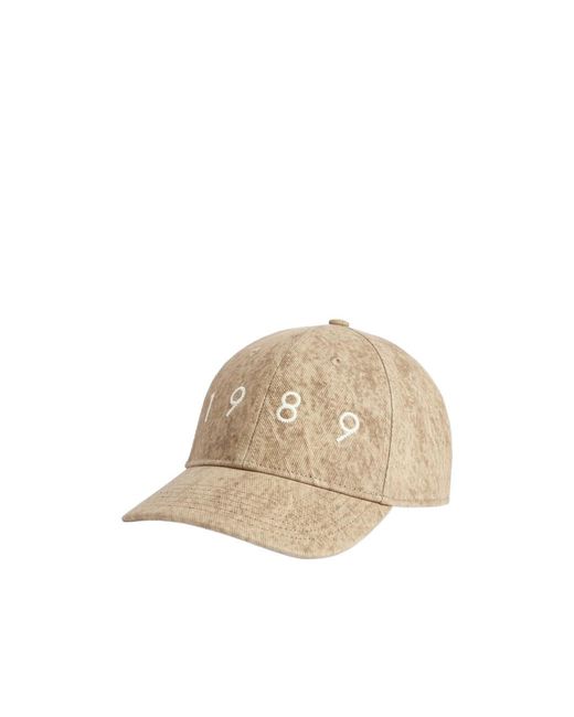 1989 STUDIO Natural Curved-Brim Logo Baseball Hat for men