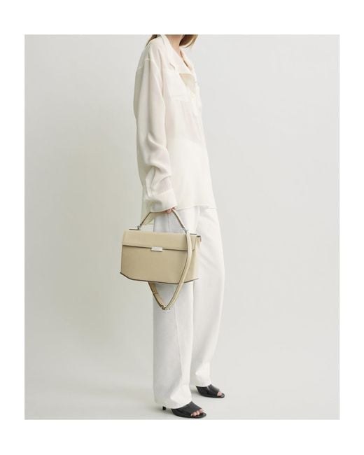 Totême Metallic Totême Box Top Handle Shoulder Bag