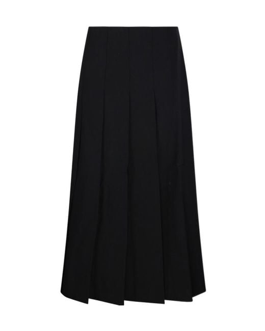 Studio Nicholson Black Fuse Pleated Skirt