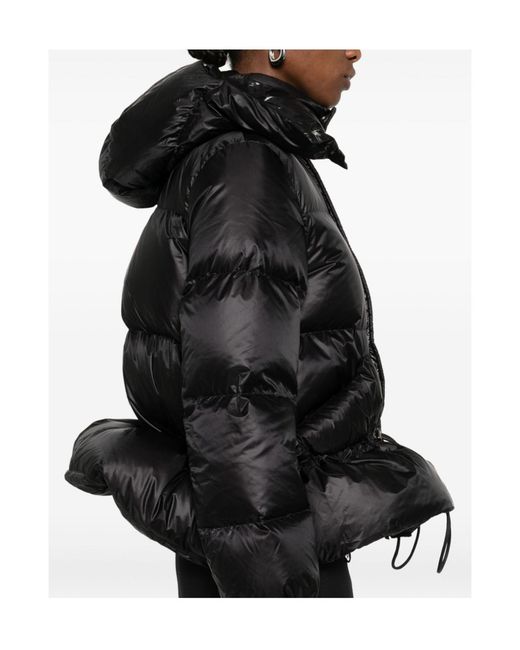 Sacai Black Hooded Puffer Jacket