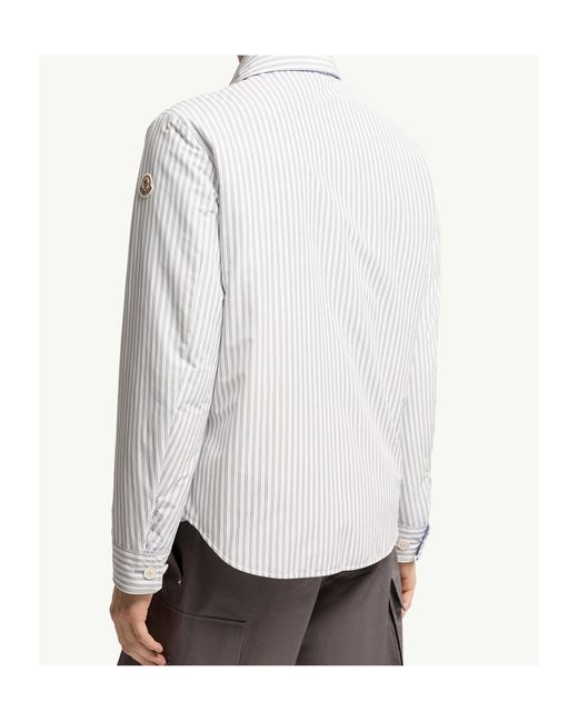 Moncler White Crescent Reversible Quilted Shirt Jacket for men