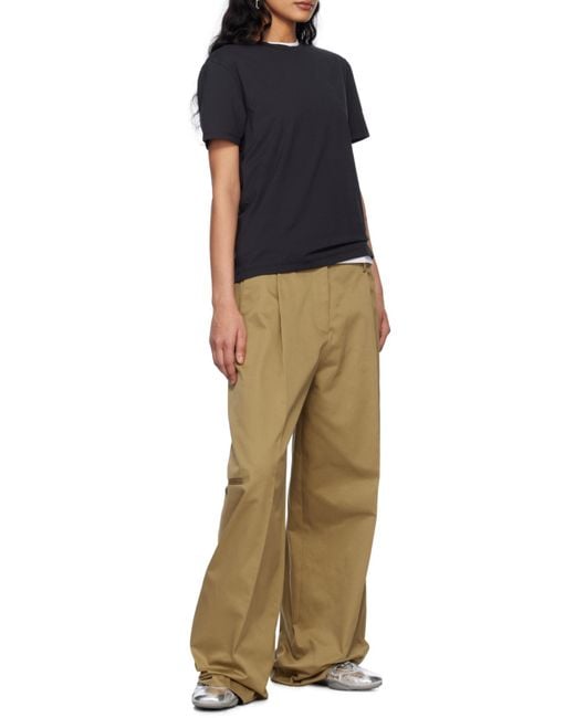 Acne Black Regular Fit T-Shirt for men