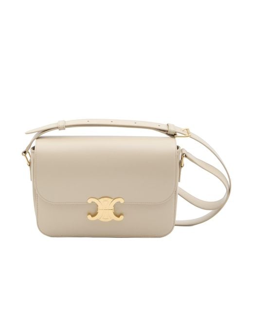 Céline White Classique Triomphe Bag