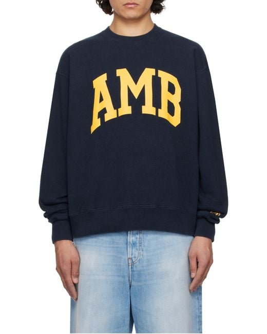 Ambush Blue Crew Neck Sweatshirt for men