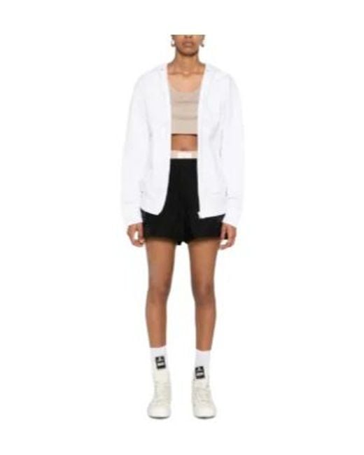 COMME DES GARÇONS PLAY White Hoodie With Signature Heart Appliqué for men