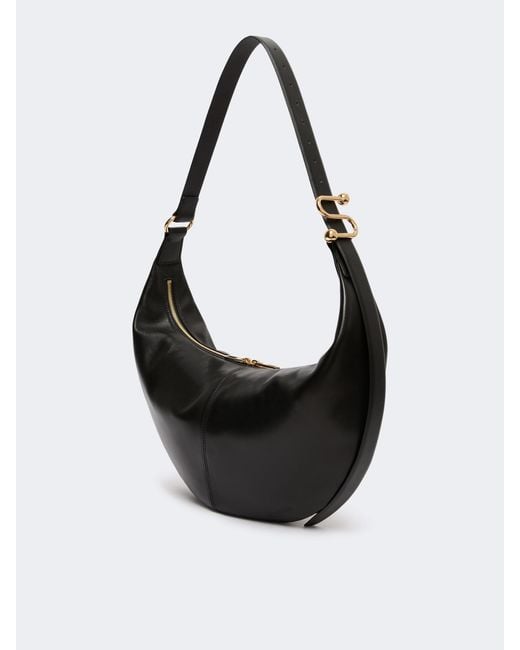 Sportmax Black Zippered Shoulder Bag