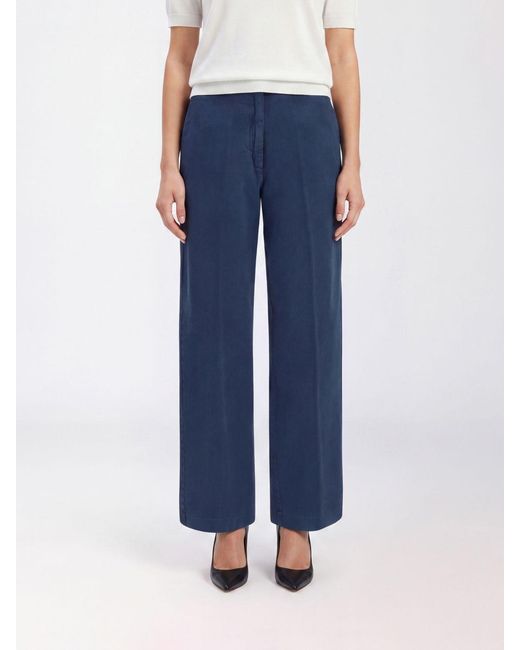 Forte_forte Blue Belt-Loop Trousers