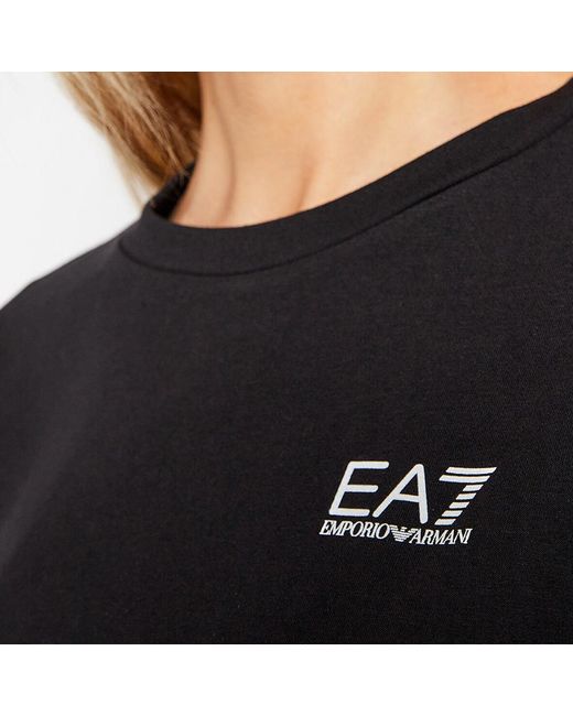 EA7 Blue Round-Necked Logo Sweater