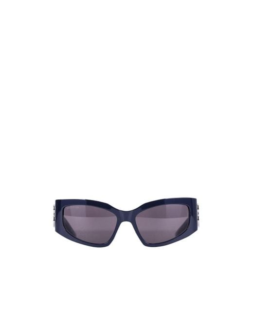 Balenciaga Blue Eyewear Bossy Cat-Eye Frame Sunglasses