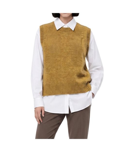 Soeur Green Ribbed Knit Vest