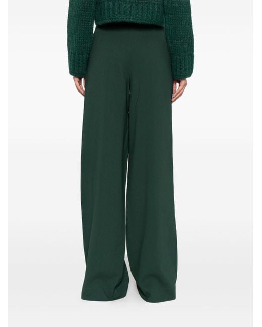 Ermanno Scervino Green Wide-Leg Track Pants