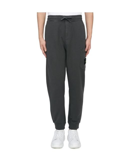 Stone Island Gray Drawstring Sweatpants for men