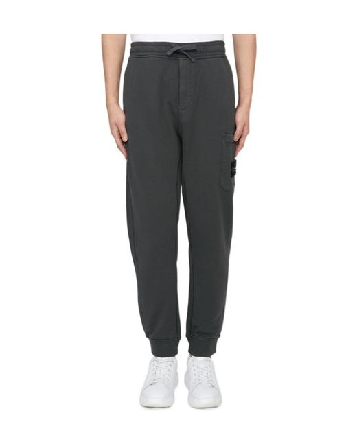 Stone Island Gray Drawstring Sweatpants for men