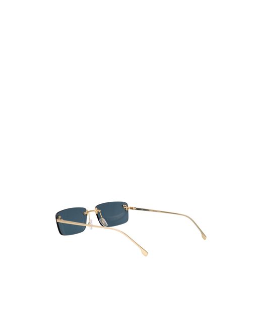 Fendi Blue Eyewear Rectangular Frame Sunglasses